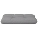 vidaXL Coussin de palette gris 70x40x12 cm tissu