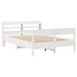 vidaXL Cadre de lit sans matelas blanc 140x200 cm bois de pin massif