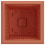 vidaXL Pot de Fleurs Carré 24 Pièces Rouge brique 43 x 43 x 33 5 cm