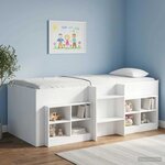 vidaXL Armoire de lit 2 Pièces Blanc 66 x 33 x 48 cm Bois d'ingénierie