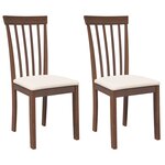 vidaXL Chaises à manger coussins 2 Pièces marron bois massif caoutchouc
