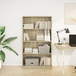 vidaXL Bibliothèque chêne sonoma 80x24x143 cm bois d'ingénierie