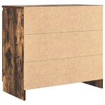 vidaXL Buffet avec tiroir chêne fumé 71x35x65 cm bois d'ingénierie