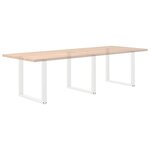 vidaXL Pieds de table à manger en U 3 pièces Blanc 80 x (72-73) cm Acier