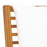 vidaXL Salon de jardin 3 Pièces avec coussin crème Bois d'acacia solide