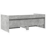 vidaXL Lit de jour avec tiroirs sans matelas gris béton 90x190 cm