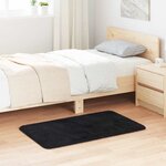 vidaXL Tapis Shaggy à poils longs NAVARRA noir 60x100 cm polyester