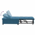 vidaXL Canapé-lit Bleu 67 x 194 x 38 cm Velours