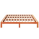 VidaXL Cadre de lit familial sans matelas marron ciré 270x200 cm
