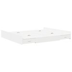 vidaXL Cadre de lit avec rangement avec tête de lit Blanc 200 x 200 cm