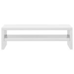 vidaXL Support de moniteur Blanc brillant 42x24x13cm Bois d'ingénierie