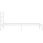 vidaXL Cadre de lit métal sans matelas et tête de lit blanc 107x203 cm