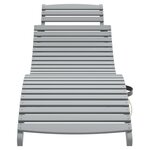 vidaXL Chaises longues lot de 2 gris 184x55x64 cm bois massif acacia