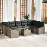 vidaXL Ensemble de salle à manger pour jardin 10 Pièces Gris clair