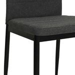 vidaXL Chaises à manger lot de 6 gris foncé tissu