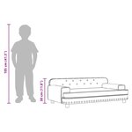 vidaXL Canapé pour enfants marron 90x53x30 cm velours