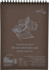 SM-LT Bloc Spirale - Aquarelle Brun - A5 - 20 feuilles - 280 gsm