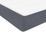 vidaXL Sommier à lattes de lit et matelas gris foncé 180x220cm velours