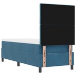 vidaXL Lit à ressorts avec matelas Bleu foncé 80 x 200 cm tissu