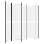 vidaXL Cloison de séparation 5 panneaux Blanc 250x180 cm Tissu