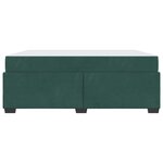 vidaXL Cadre de lit avec matelas Vert foncé 180 x 200 cm tissu