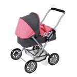 Bayer Chic 2000 555-41 - Mini landau à câlins SMARTY  anthracite-rose pour poupée