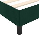 vidaXL Cadre de lit sans matelas vert foncé 140x190 cm velours