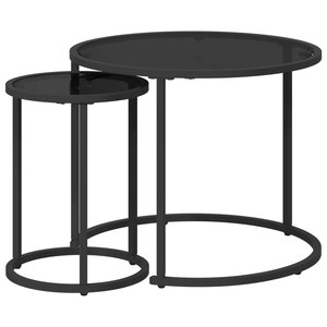 vidaXL Ensemble de tables basses 2 pc 55 x 55 x 45 cm acier