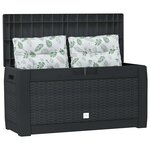vidaXL Boîte de stockage jardin Anthracite 119x48x60 cm Polypropylène