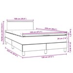 vidaXL Sommier à lattes de lit et matelas et LED gris clair 120x220cm velours