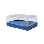 Coffret pour 100 monnaies sous cadres cartonnés.