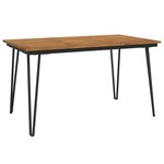 vidaXL Ensemble à manger de jardin 7 Pièces bois d'acacia solide et métal