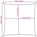 vidaXL Voile d'ombrage 160 g/m² Blanc 5x5 m PEHD