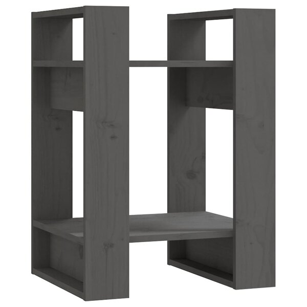 vidaXL Bibliothèque/Séparateur de pièce Gris 41x35x57 cm Pin solide