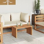 vidaXL Table d'appoint de jardin 70x37.5x35.5 cm Bois massif Teck