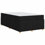 vidaXL Cadre de lit avec matelas avec matelas Noir 120 x 200 cm tissu