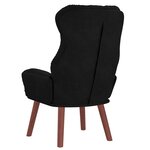 vidaXL Fauteuil Relaxant en Velours Noir