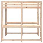 vidaXL Lit superposé et bureau et échelle 160x200cm bois de pin massif