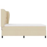 vidaXL Lit à ressorts avec matelas Crème 160 x 200 cm tissu