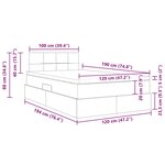 vidaXL Lit avec rangement et matelas avec matelas Crème 120 x 190 cm