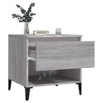 vidaXL Table d'appoint Sonoma gris 50x46x50 cm Bois d'ingénierie