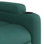 vidaXL Fauteuil de massage inclinable Vert foncé Tissu