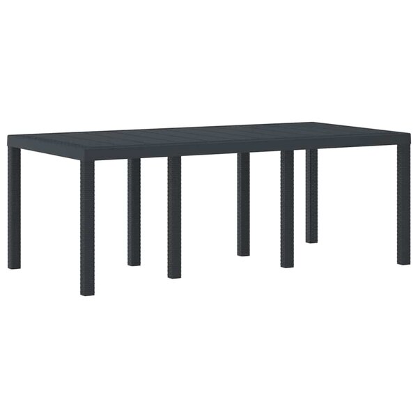 vidaXL Table de jardin pour repas Anthracite 200 x 100 x 73 cm