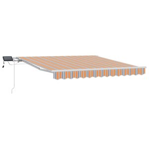 vidaXL Auvent Rétractable Multicolore 300 x 250 cm Tissu et acier