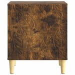 vidaXL Table de chevet Chêne fumé 43 x 34 5 x 50 cm Bois d'ingénierie