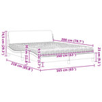 vidaXL Lit avec matelas noir 160x200 cm similicuir