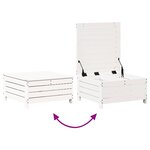 vidaXL Salon de jardin 7 Pièces Blanc Bois de pin massif