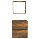vidaXL Armoire de bain avec miroir Chêne fumé Bois d'ingénierie