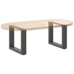 vidaXL Pieds de table basse en U 2 pièces Anthracite 40 x (30-31) cm Acier