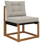 vidaXL Coussin de canapé d'extérieur 2 Pièces Gris Polyester